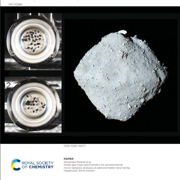 Asteroid analyses by WashU researchers featured on journal cover