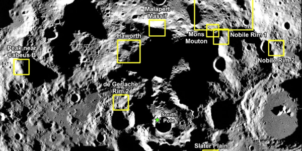 Artemis III Landing Region Candidates (Credit: NASA)