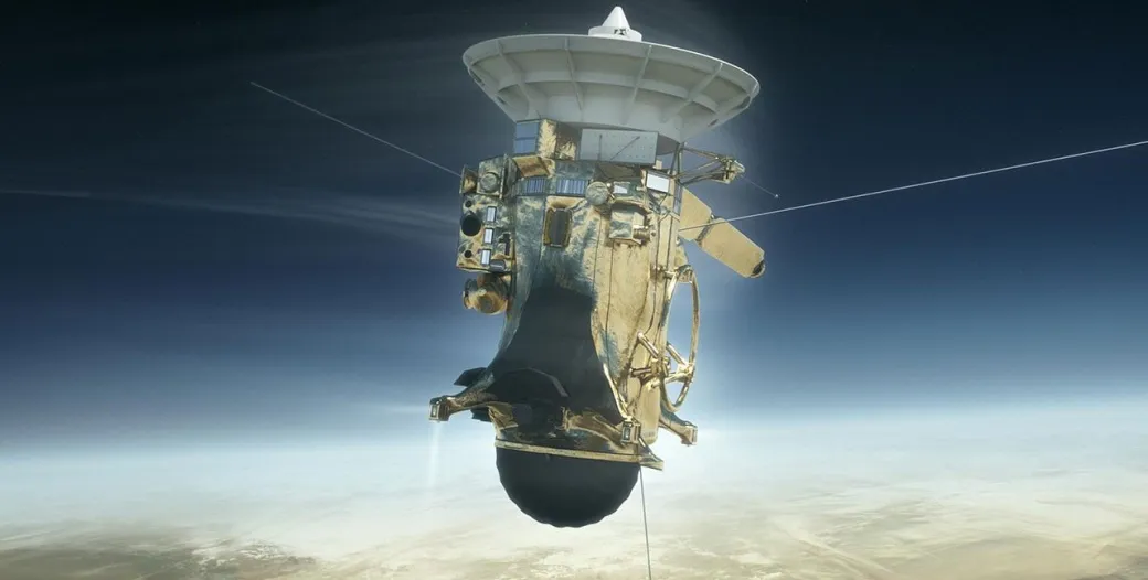 Cassini-Huygens spacecraft heating up in Saturn's atmosphere