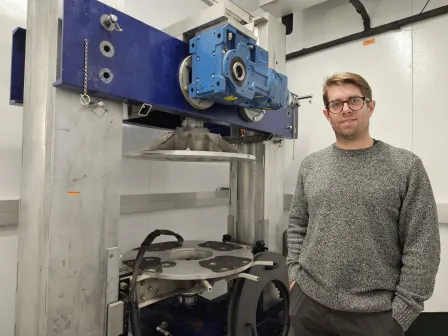 Dougal Hansen in his cold lab, currently under construction