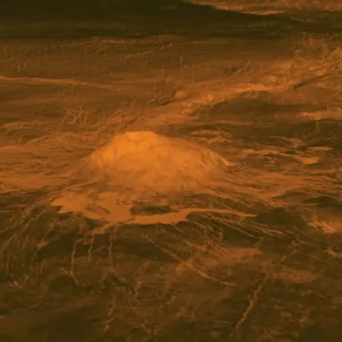 A volcano on the surface of Venus. (Image credit: NASA/JPL-Caltech)