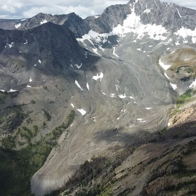 Sun sets on the Sunlight glacier